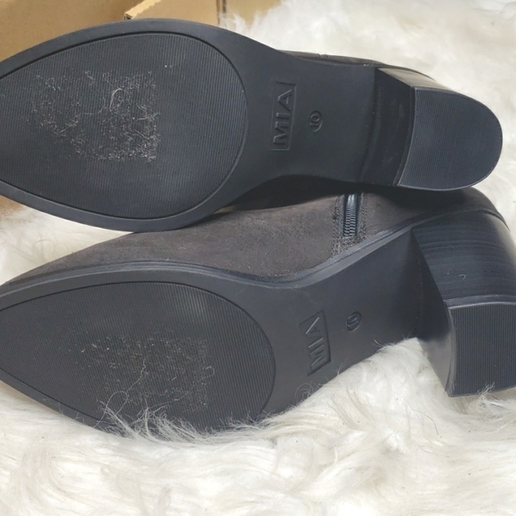 Mia Sunset Western Boots Heel Ankle Booties Black Size 10 - Picture 14 of 16
